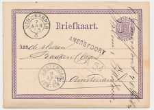 Stationspoststempel Amersfoort - Amsterdam 1873