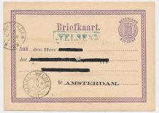 Stationstempel VELSEN - Amsterdam 1873