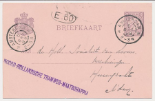 Firma kaart Noord Hollandsche Tramweg Maatschappij 1898