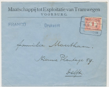 Firma envelop Mij. tot Exploitatie van Tramwegen Voorburg 1913