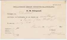 Telegraaf kwitantie H.IJ.S.M. Haarlem - Halfweg 1869