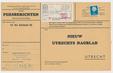 Rhenen - Utrecht 1966 - Persbericht - NBM vrachtzegel 30 cent