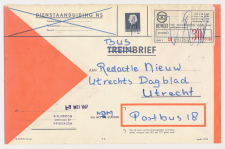 Driebergen - Utrecht 1967 Persbericht - NBM vrachtzegel 30 cent