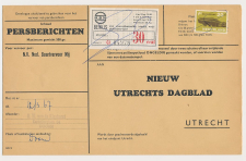 Doorn - Utrecht 1967 - Persbericht - NBM vrachtzegel 30 cent