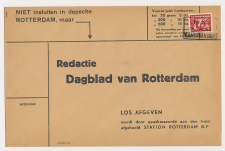 Spoorweg poststuk Vlaardingen - Rotterdam 1942