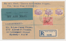VH C 90 V y Kuala Lumpur Malay - Penang - Sydney Australie 1931
