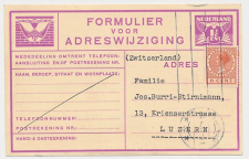 Verhuiskaart G. 10 s Gravenhage - Zwitserland 1931 - Buitenland