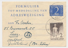 Verhuiskaart G. 21 Eindhoven - Duitsland 1950 - Buitenland 