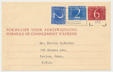 Verhuiskaart G. 27 Hilversum - USA 1965 - Buitenland