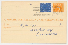 Verhuiskaart G. 28 Locaal te Leeuwarden 1964