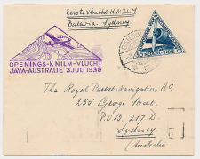 VH C 158 d Bandoeng Ned. Indie - Sydney Australie 1938