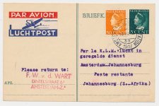 VH A 276 a Amsterdam - Johannesburg Zuid Afrika 1947