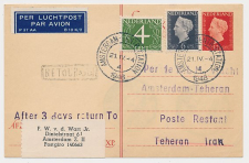 VH A 302 c  Amsterdam - Teheran Iran 1948