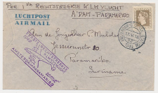 VH A 337 c Amsterdam - Paramaribo Suriname 1949