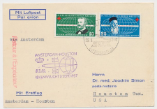 VH A 493 b Berijn DDR - Amsterdam - Houston USA 1957