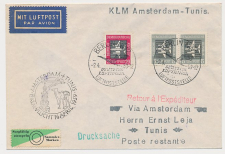 VH A 522 b Berlijn DDR - Amsterdam - Tunis Tunesie 1959