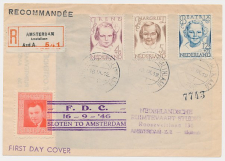 VH P 58 Sloten - Amsterdam 1946 - Raketpost - FDC 