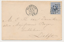 Puntstempel 82 Nijmegen - Delft 1879