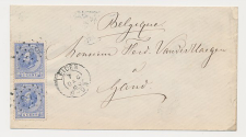 Puntstempel 68 Leiden - Gand Belgie 1883