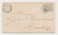Puntstempel 125 Wormerveer - Duisburg Duitsland 1877
