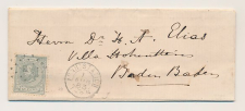 Puntstempel 8 Arnhem Station - Baden Duitsland 1883