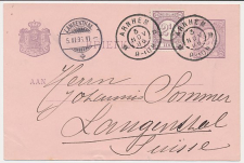 Grootrondstempel Arnhem - Langenthal Zwitserland 1896