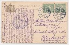 Grootrondstempel Ammerzoden - Ruhrort Duitsland 1916 Censuur WOI