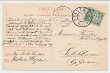 Grootrondstempel Bergen (N.H.) - Schelluinen 1907