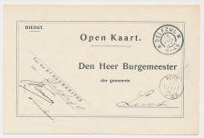 Grootrondstempel Delfzijl - Wehe - Leens 1907
