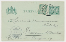 Grootrondstempel Domburg - Friedenau Duitsland 1901