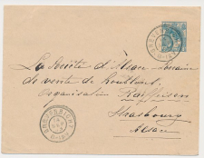 Grootrondstempel Grevenbicht - Strassburg Frankrijk 1903