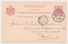 Grootrondstempel Hilversum - Parijs Frankrijk 1900