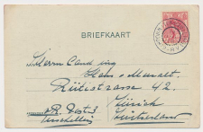 Grootrondstempel Hoorn (Terschelling) - Zurich Zwitserland 1916