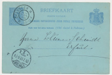 Grootrondstempel Overveen - Erfurt Duitsland 1897