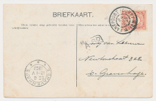 Grootrondstempel Santpoort (Dorp) 1907