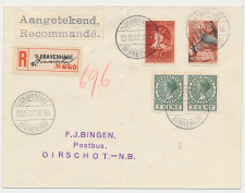 Aangetekend s Gravenhage Binnenhof 1937 - Gewijzigd strookje