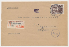 Aangetekend Eindhoven Hoogstraat 1944 - Overstempeld strookje