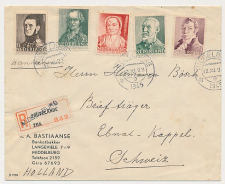 Aangetekend Middelburg 1945 - Overstempeld strookje Zoutelande