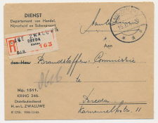Aangetekend Lage Zwaluwe 1944- Overstempeld strookje Breda      