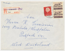 Aangetekend Oosterwolde 1966 - Overstempeld strookje Steenwijk