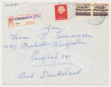 Aangetekend Oosterwolde 1966 - Overstempeld strookje Steenwijk