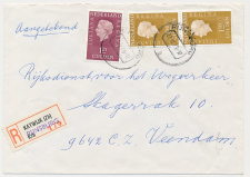 Aangetekend Rijnsburg 1979 - Overstempeld strookje Katwijk