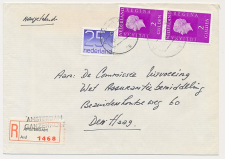 Aangetekend Amsterdam Ganzenhoef 1977 - Overstempeld strookje 