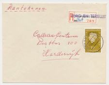 Aangetekend Berg Terblijt 1971 Overstempeld strookje Valkenburg