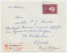 Aangetekend s Gravenhage Raaphorstlaan - Overstempeld strookje 