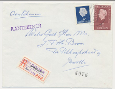 Aangetekend Apeldoorn Trekweg 1971 - Overstempeld strookje 