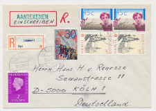 Aangetekend Doesburg 1979 - Overstempeld strookje Drempt