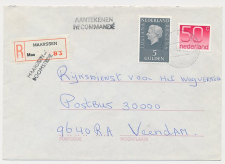 Aangetekend Maarssen Boomstede 1981 - Overstempeld strookje 