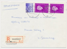 Aangetekend Maastricht Voltastraat 1976 - Overstempeld strookje 