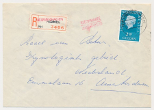 Aangetekend Nieuwenhagen 1974 - Overstempeld strookje Heerlen